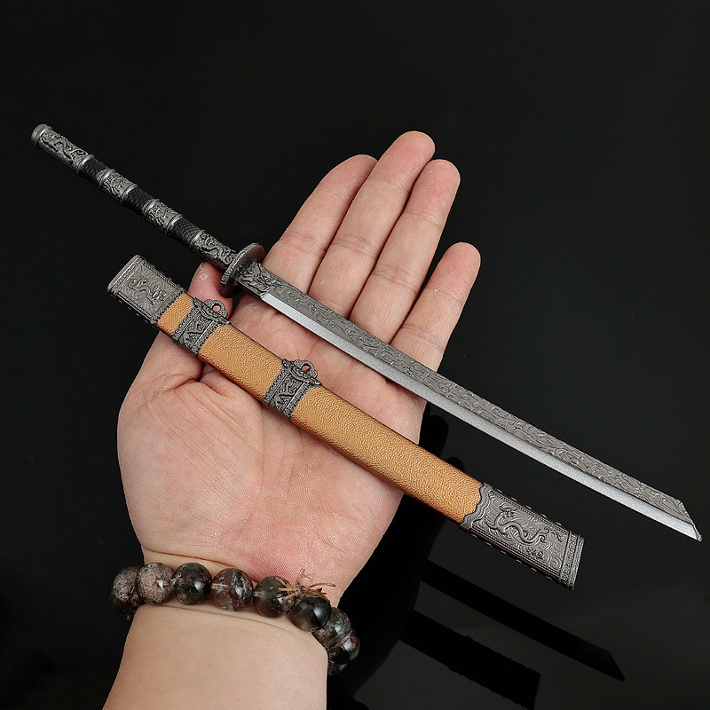 古代冷兵器帝王剑康熙战刀带鞘金属模型刀大号合金摆件28CM_游戏_淘宝游戏网