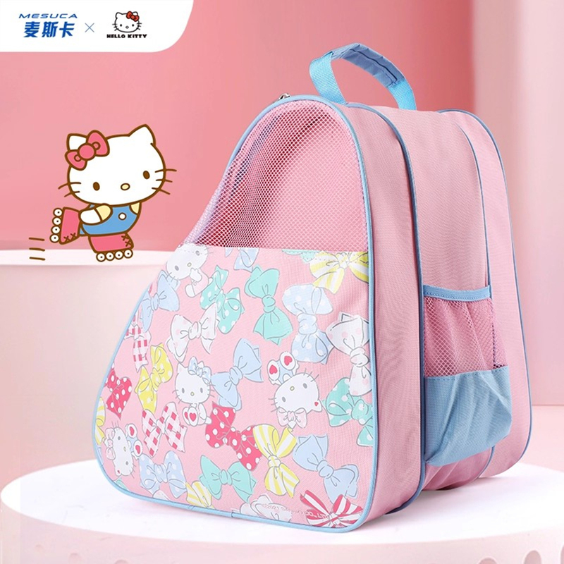 Hello Kitty Roller Skate Bag Children's Roller Skates Backpack Skate Roller Skate Bag Special Large-Capacity Storage Bag Hello Kitty Roller Skate Bag Children's Roller Skates Backpack Skate Roller Skate Bag Special Large-Capacity Storage Bag