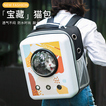 Cat with shoulder bag out portable cat pack Teddy travels bag bag puppy space bag