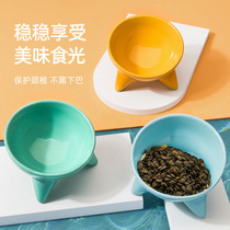 Dog bowl anti-topper cat pot high feet pet bowl drink bowl color ceramic bowl cat bowl pet supplies