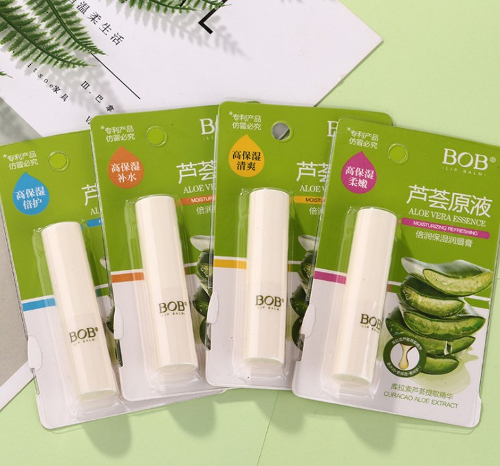 BOB Aloe Vera stock High moisturizing and moisturizing lip balm moisturizing moisturizing and moisturizing and nourishing and colorless lip balm