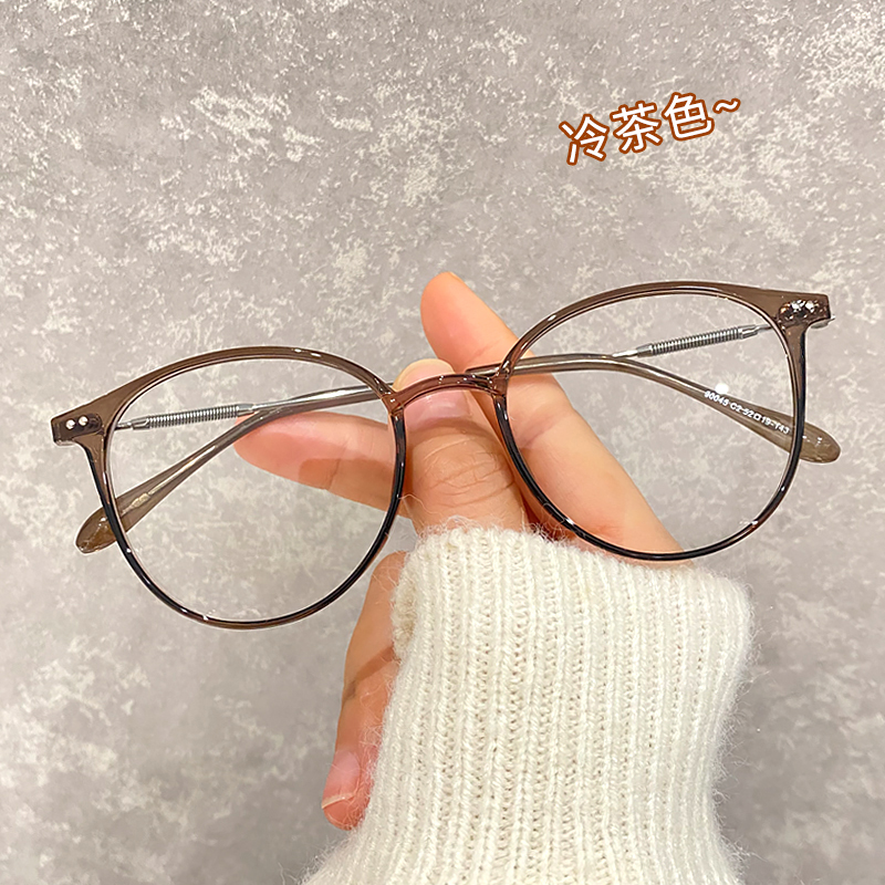 Cold brown little red book net red transparent myopia frame female Korean tide men have degree anti-blue radiation frame