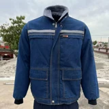 Демисезонные джинсы с начесом для работы, хлопковая куртка, износостойкий демисезонный пуховик, рабочая одежда