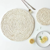 Соломенный плетеный круглый настольный коврик, DIY, защита от ожогов, скандинавский стиль