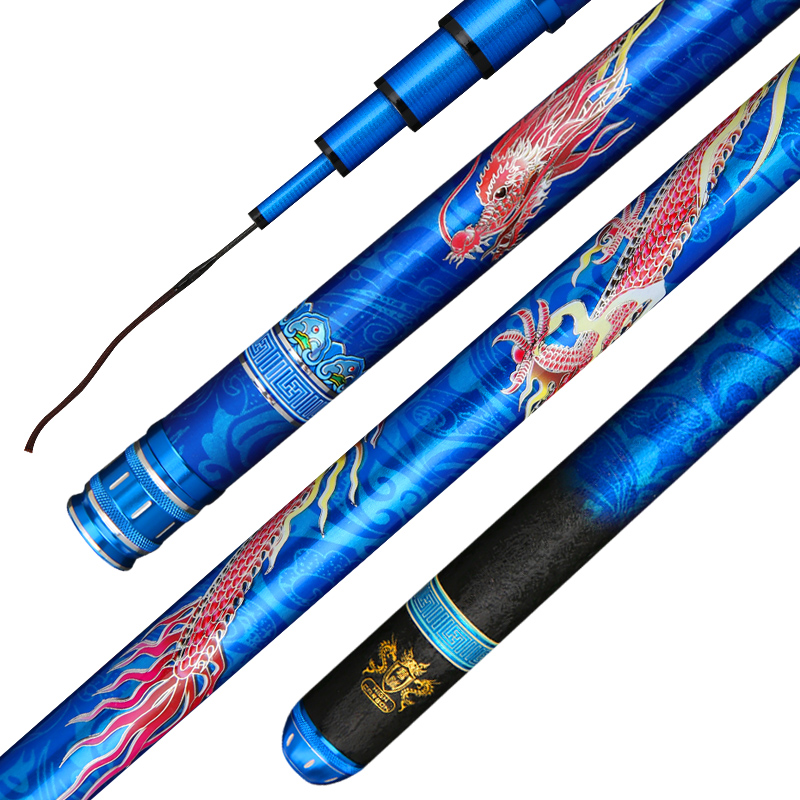 Flying Dragon Beheading Fishing Rod 6h19 Tuning Fishing Rod Hand Rod 28 Tuning Bench Fishing Rod Super Light Super Hard Black Pit 5h Carp Rod Carbon