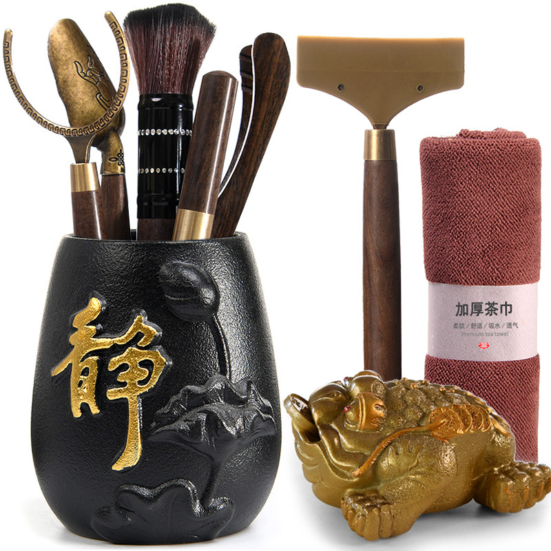 Bamboo Tea Cup Tea Cup Tea Clip Black Sandalwood Tweezers Tea Tea Tool Tea Set Accessories Tea Walk Six Gentleman Suits