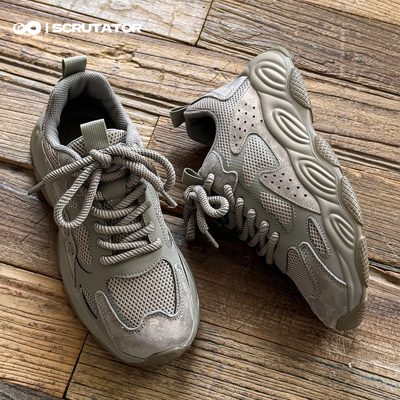 Men's Thick-Soled Dad Sneakers with Mesh, Height-Increasing, Shock-Absorbing, Suitable for Jogging, Hiking, Retro Casual Trendy Shoes Men's Thick-Soled Dad Sneakers with Mesh, Height-Increasing, Shock-Absorbing, Suitable for Jogging, Hiking, Retro Casual Trendy Shoes