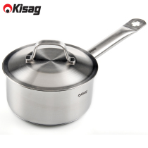 Swiss Kisag304 stainless steel 16cm Composite bottom soup pot milk pot single handle thickening electromagnetic Universal