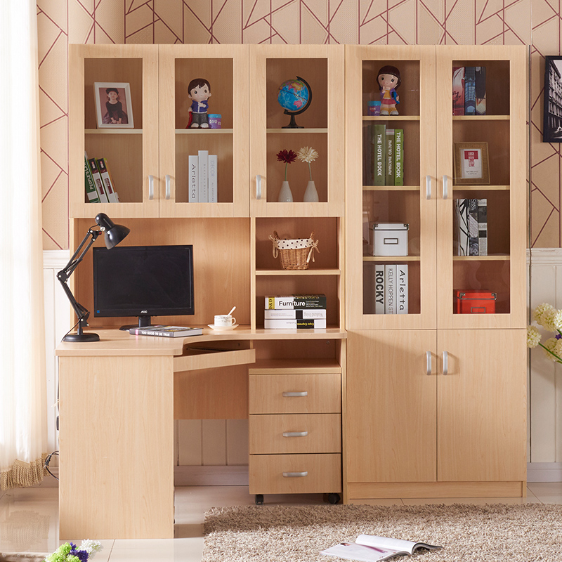 Meifuhao Special Corner Computer Desk Combination Bookcase Desk