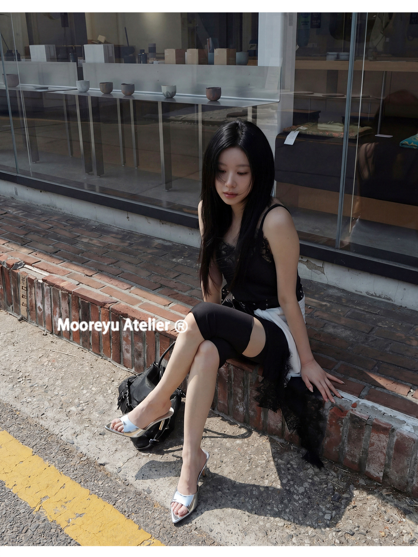 Mooreyu Open-Toe Stiletto Heel Sandal