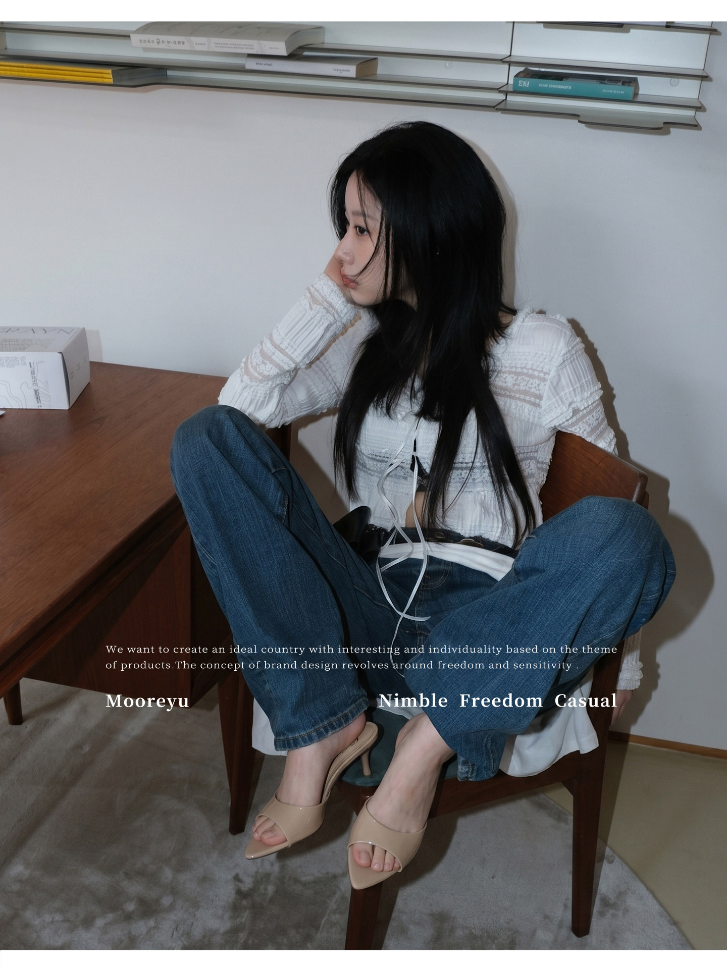 Mooreyu Open-Toe Stiletto Heel Sandal