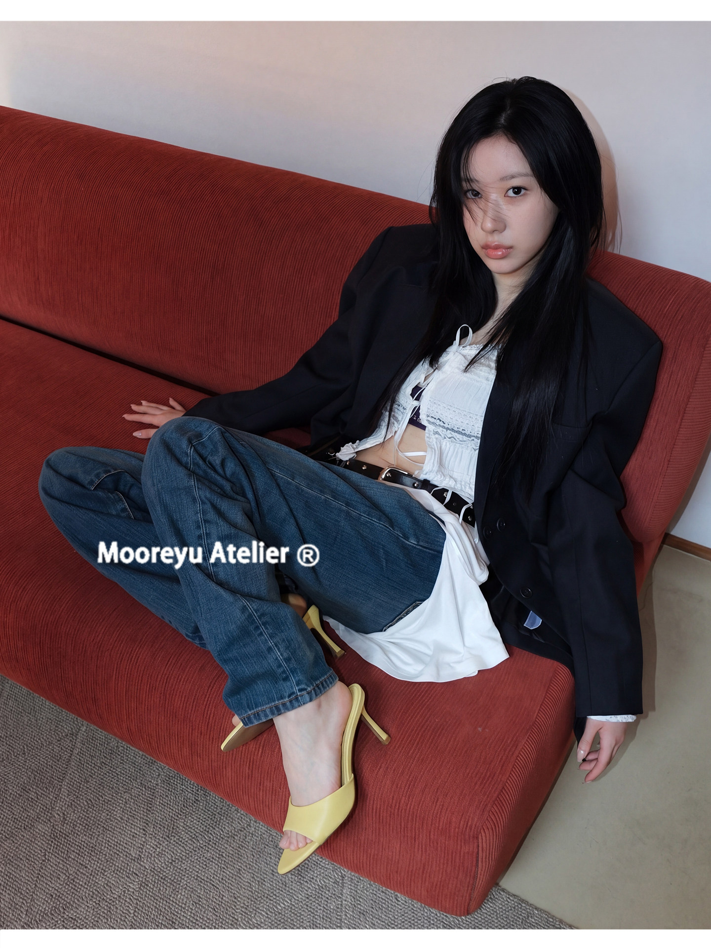 Mooreyu Open-Toe Stiletto Heel Sandal