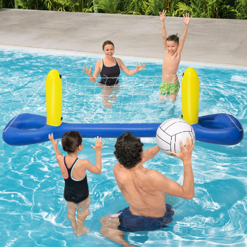 WATER GAMES BALL RACKS CHILDREN INFLATABLE VOLLEYBALL NET RINGER BASKET BALL FRAME FOOTBALL BOX HANDBALL DOOR PLAY WATER TOY PACKAGE