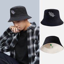 Tide black hat male summer leisure couple sunscreen cap outdoor Joker sun hat Korean version of tide fishermans hat