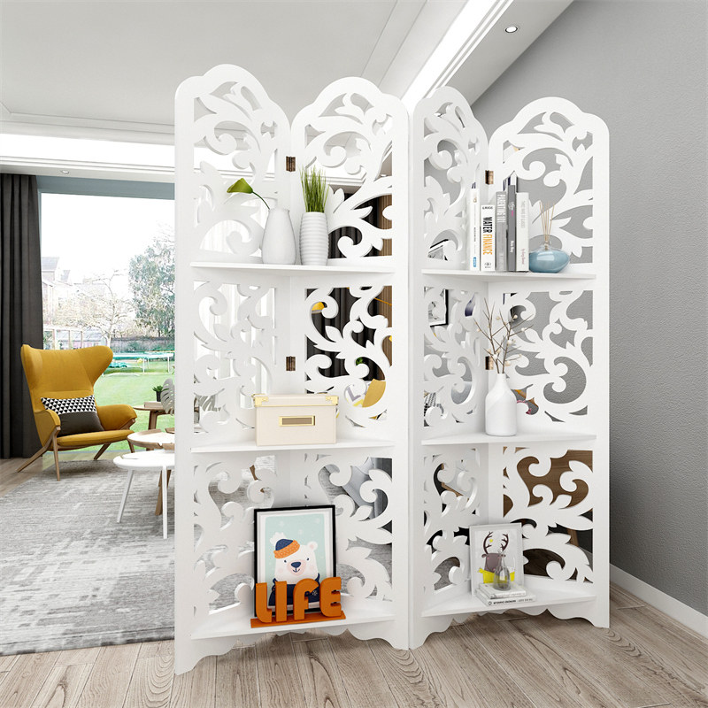 Screen Partition Living Room Folding Mobile Modern Chinese Genguan Living-room Bedroom Screen Wall Mesh Red Office Decoration