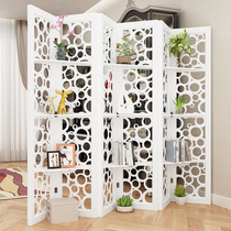 European-style screen partition living room folding mobile decoration creative bedroom shelter home hollow wall porch shelf
