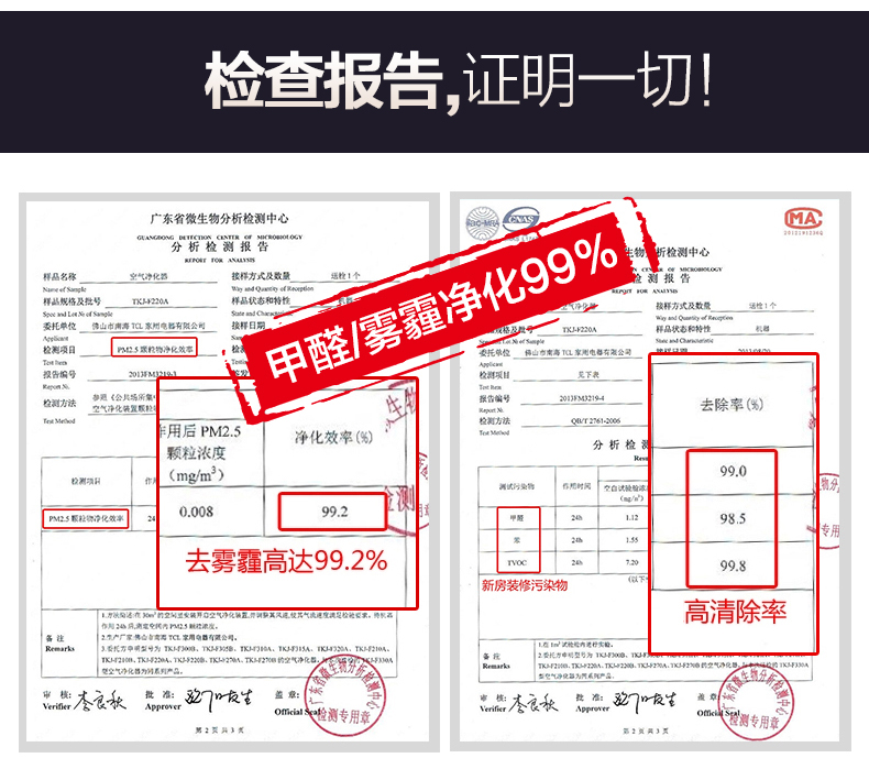 TCL空气净化器 家用 卧室 除甲醛雾霾PM2.5 除二手烟TKJ 300F-S1