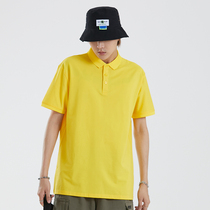 Lapel polo shirt womens short sleeve shirt summer half sleeve t shirt mens work clothing sports Paul shirt printed logo