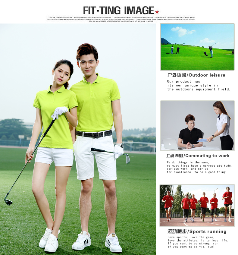 Của nam giới và phụ nữ ve áo bông polo áo sơ mi t-shirt văn phòng màu rắn quần áo làm việc ngắn tay nhóm quần áo in logo