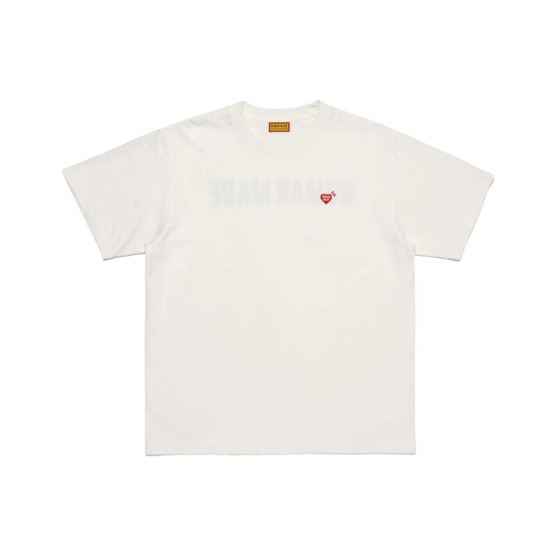 Human Made Ss26 Heart Patch with Tiger Pattern on the Back, Round Neck Casual Short-Sleeved T-Shirt, Same Style for Men and Women Human Made Ss26 Heart Patch with Tiger Pattern on the Back, Round Neck Casual Short-Sleeved T-Shirt, Same Style for Men and Women