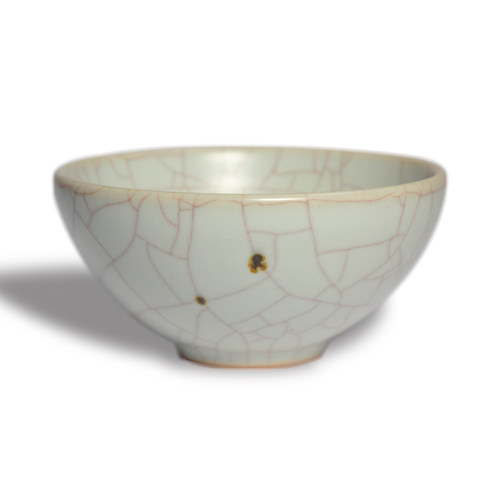 Taiwan Zhangg Inscription Ru Kiln Round Mouth Cup Memes of the Artificial Materia Utiliti tea Iron Spotted Iron Wire Master Cup Opening of Tea Tea Cup