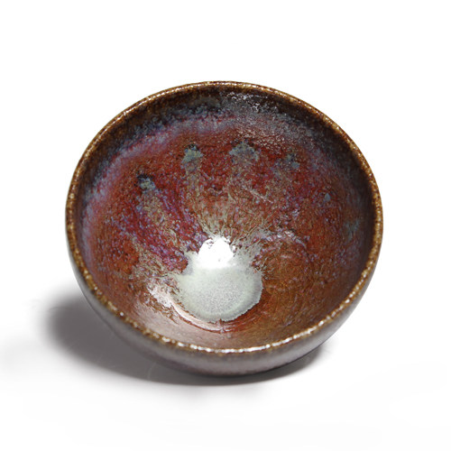 Taiwanese pottery master Jiang Youting Yuanshan kiln early zijun glazed small tea bowl collection works