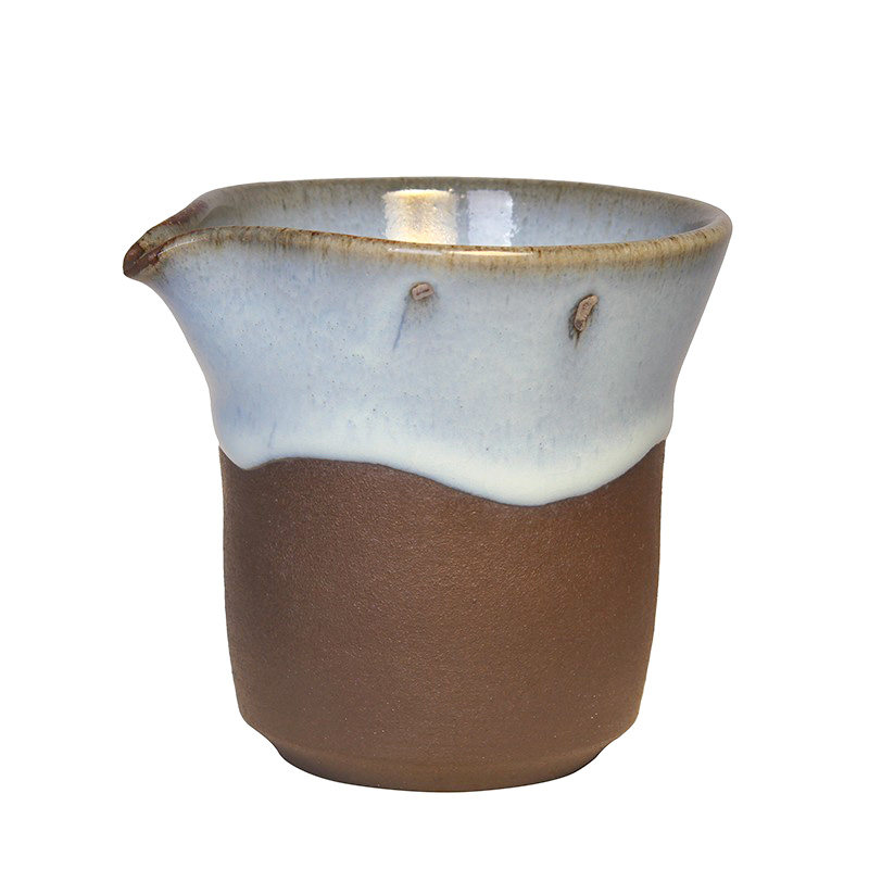 Taiwan Zhong Zhishun handicraft quiet sky blue black pottery Ru glaze celadon fair cup tea sea public cup tea divider A