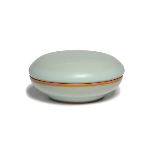 Taiwan's Tao Art Master Cai Xiaofang Xiaofang Kiln Sky Cyan Small Print Clay Box Vintages Early Works