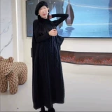 Осеннее демисезонное платье для беременных, трикотажные подтяжки, длинная юбка, свитер, пуховик, комплект, длина макси
