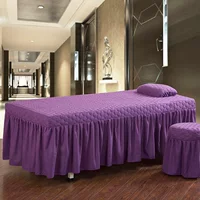 Độc mùa hè trị bedspread massage vẻ đẹp giường đơn mảnh châu Âu phong cách tối giản đặc biệt bedspread váy flounced với lỗ - Trang bị tấm ga spa