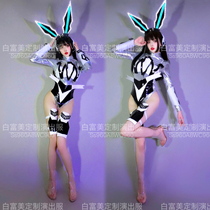 Bar New Cyberpunk Dark Female Gogo Performance Costume LED Luminous Commercial Performance Future Technological Mechanical Warrior