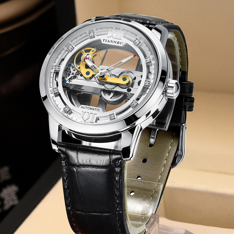 2026 New Model Men's Watch with Skeleton Tourbillon, Ultra-Thin Automatic Mechanical Watch, Genuine High-Tech Men's Watch