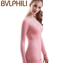 圆领蕾丝边打底针织保暖内衣