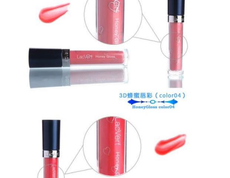 Bộ đếm chính hãng LacVert Lager Bell 3D Honey Lip Gloss 8ml Mỹ phẩm dưỡng ẩm Lip Gloss Makeup