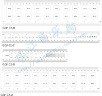 Customized film ruler point line gauge contrast card soft ruler transparent ruler fillet radius R corner scale