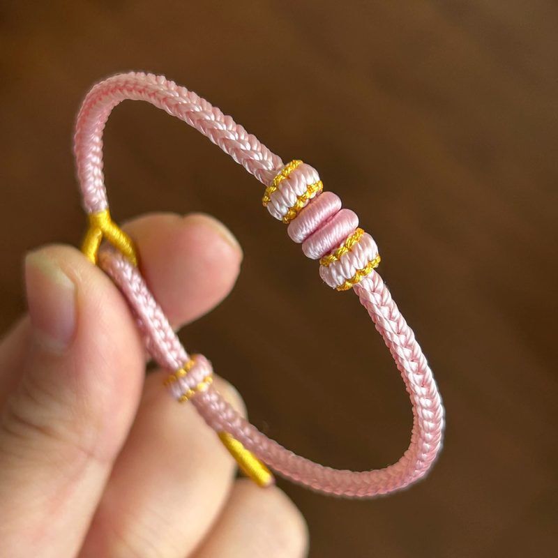 DIY Woven Bracelet Cord Can Be Threaded with Beads, Gold Red String Semi-Finished Product for Men and Women, Good Luck in the Year of Birth, Couple Gift DIY Woven Bracelet Cord Can Be Threaded with Beads, Gold Red String Semi-Finished Product for Men and Women, Good Luck in the Year of Birth, Couple Gift