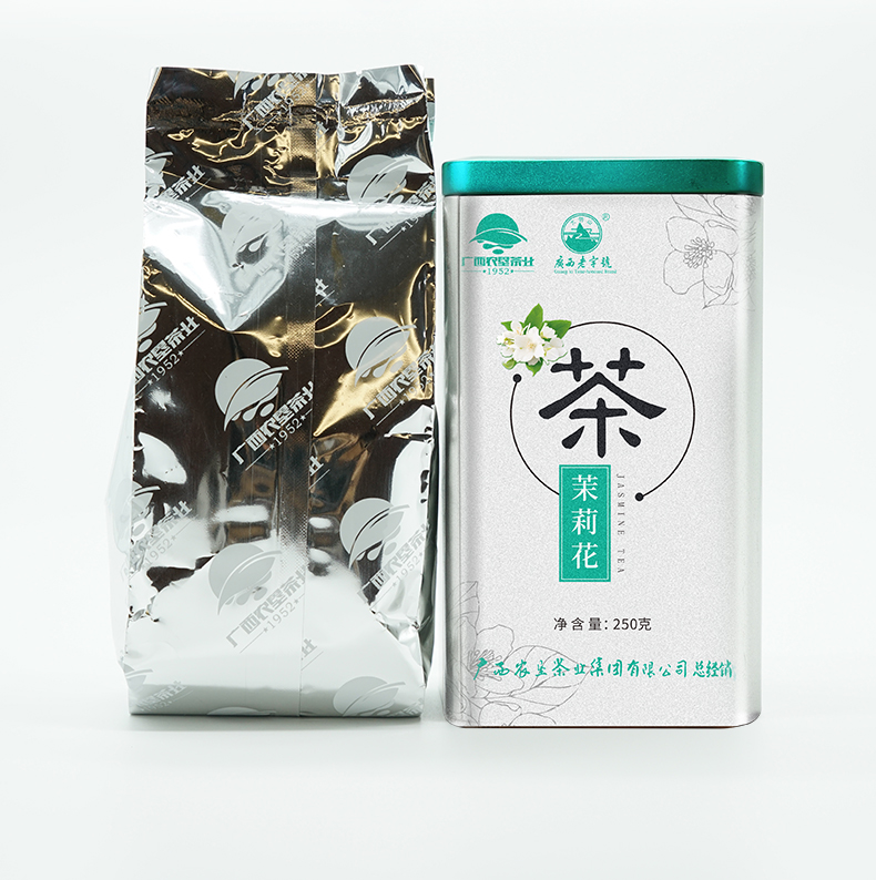 广西老字号 大明山 横县茉莉花茶特级玉螺 250g/罐 图11