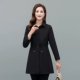 Mẹ áo gió xuân thu 2021 new 40 tuổi 50 áo khoác nữ trung niên áo khoác cardigan mỏng dáng dài trung niên - Trench Coat