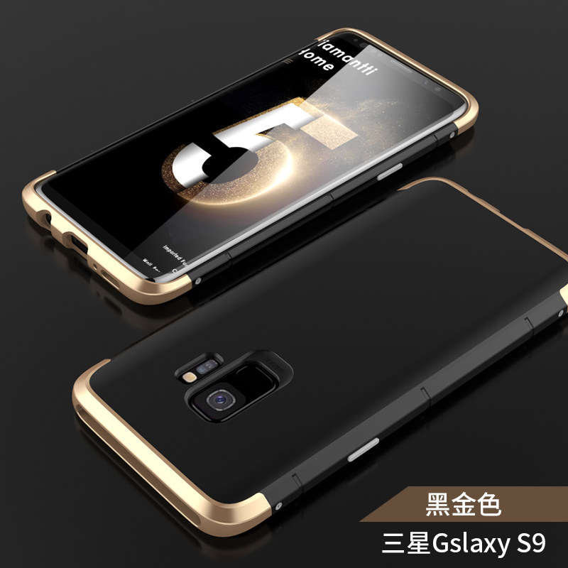 GINMIC Shield Aluminum Metal Frame Hard PC Back Cover Case for Samsung Galaxy S9 Plus & Samsung Galaxy S9