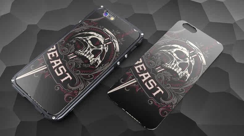 GINMIC Legend Slim Aluminum Metal Bumper Scratch Resistant Graffiti PC Cover Case for Apple iPhone 6S Plus/6 Plus & iPhone 6S/6