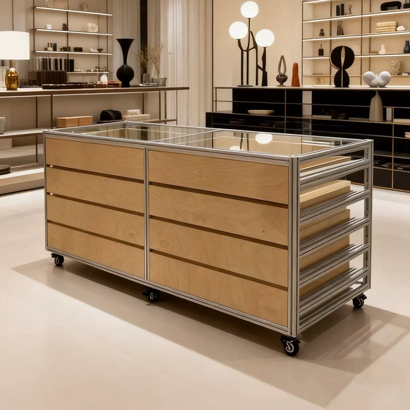 Aluminum Profile Marine Board Birch Plywood Storage Sideboard Storage Cabinet Drawer Multi-Functional Storage Cabinet Display Cabinet
