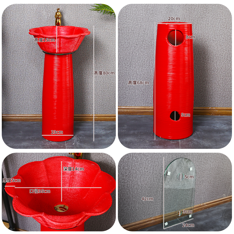 Tom king of Europe type vertical household toilet lavabo creative ceramic basin of pillar type lavatory contracted STDS