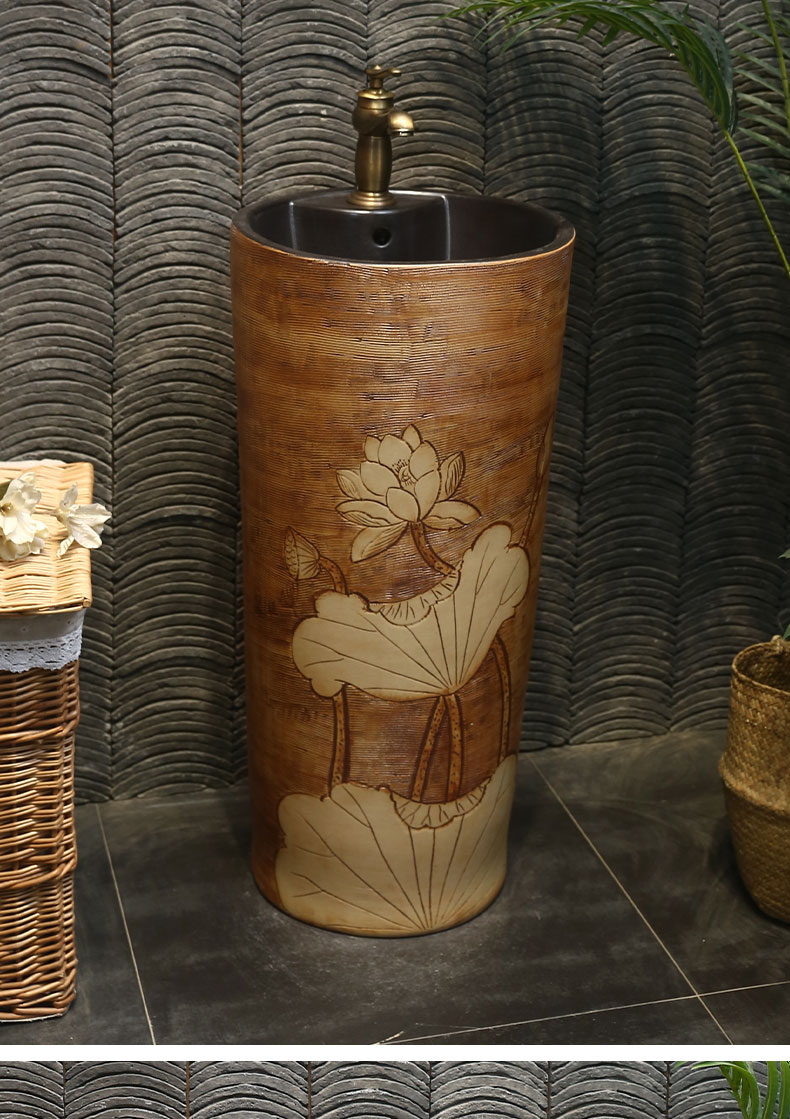 Tom king ceramic column pillar one vertical lavatory basin bathroom art restoring ancient ways the sink to the console