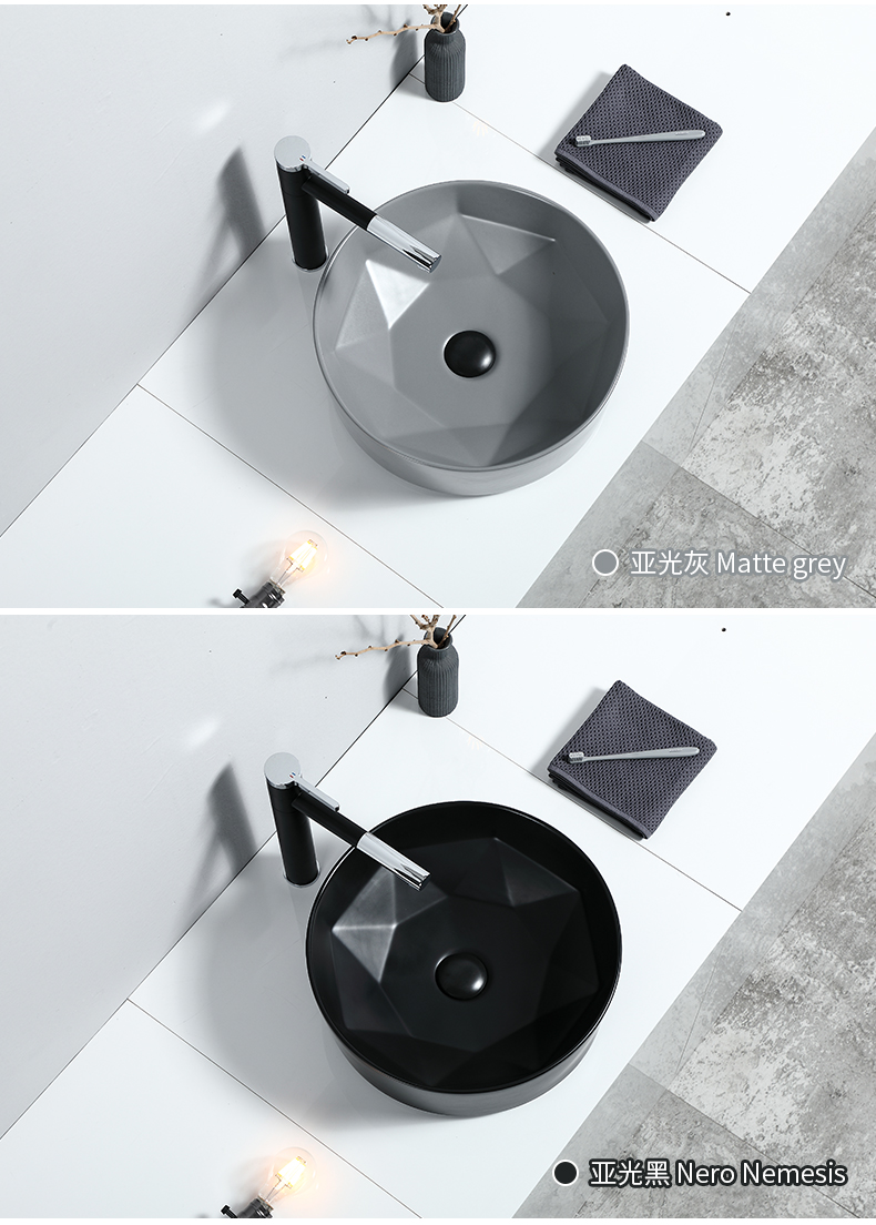 The stage basin sink single household toilet lavatory Nordic square ceramic art basin basin water basin