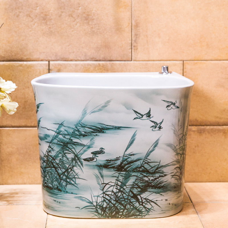 Large ceramic art balcony for wash mop mop pool pool toilet mop pool home floor mop basin bucket