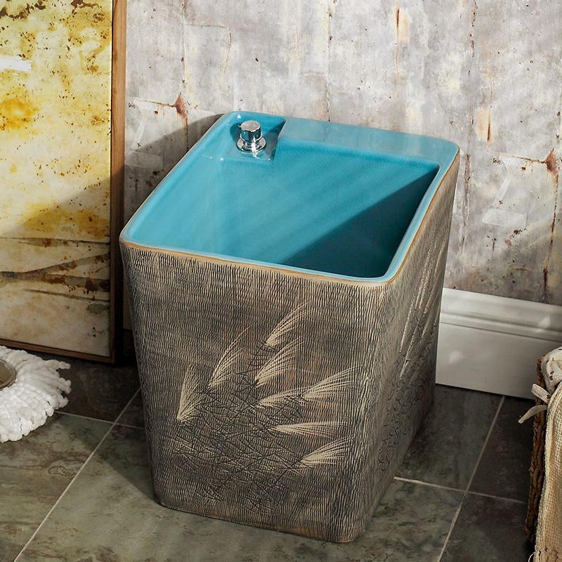 What king of mop pool ceramic basin floor balcony small toilet wash mop mop pool household mop pool