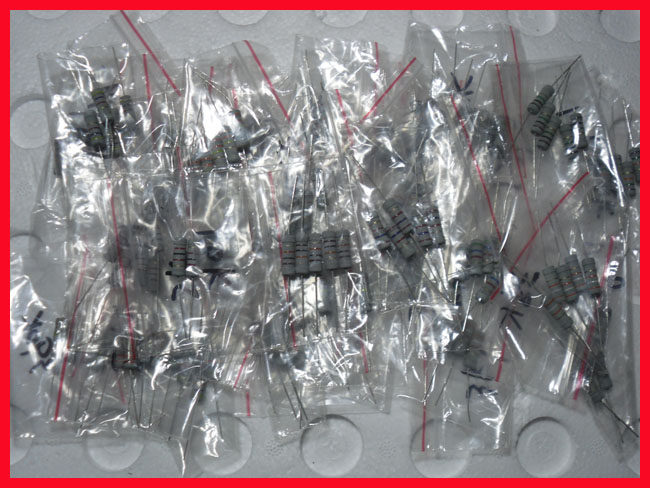 常用中-大2W碳膜电阻包 30种 每种5个共150只 小袋分开装