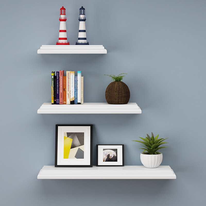 Custom-made European-style paint one-word shelf wall rack set-top box rack laminate book flower rack TV store board