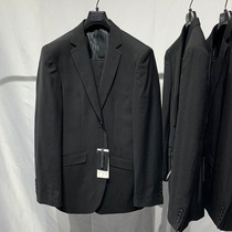 Australia Order Men Business Wool Two-grain buckle suit Suit Jacket jacket Inron Leisure pure black Western suit