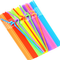 Color art straws 100 sets creative blowing painting childrens hand diy weaving kindergarten handmade material